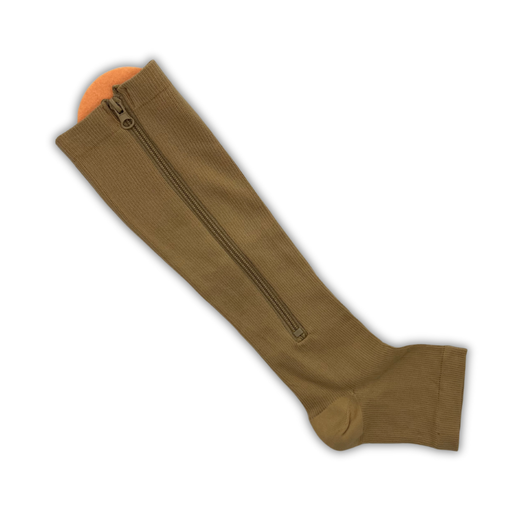 MEDIAS DE COMPRESION CON CREMALLERA Y PROTECTOR DE SEGUNDA PIEL