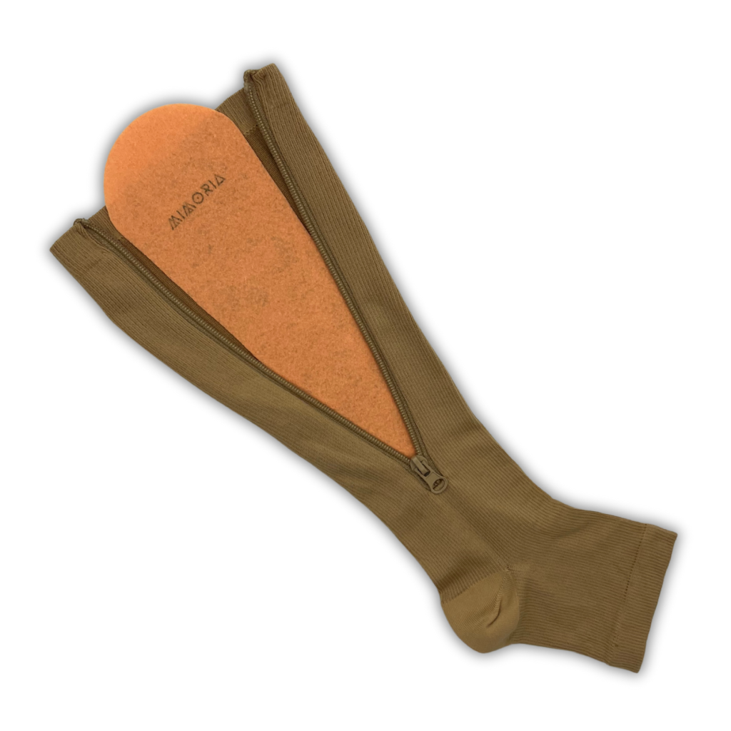 MEDIAS DE COMPRESION CON CREMALLERA Y PROTECTOR DE SEGUNDA PIEL