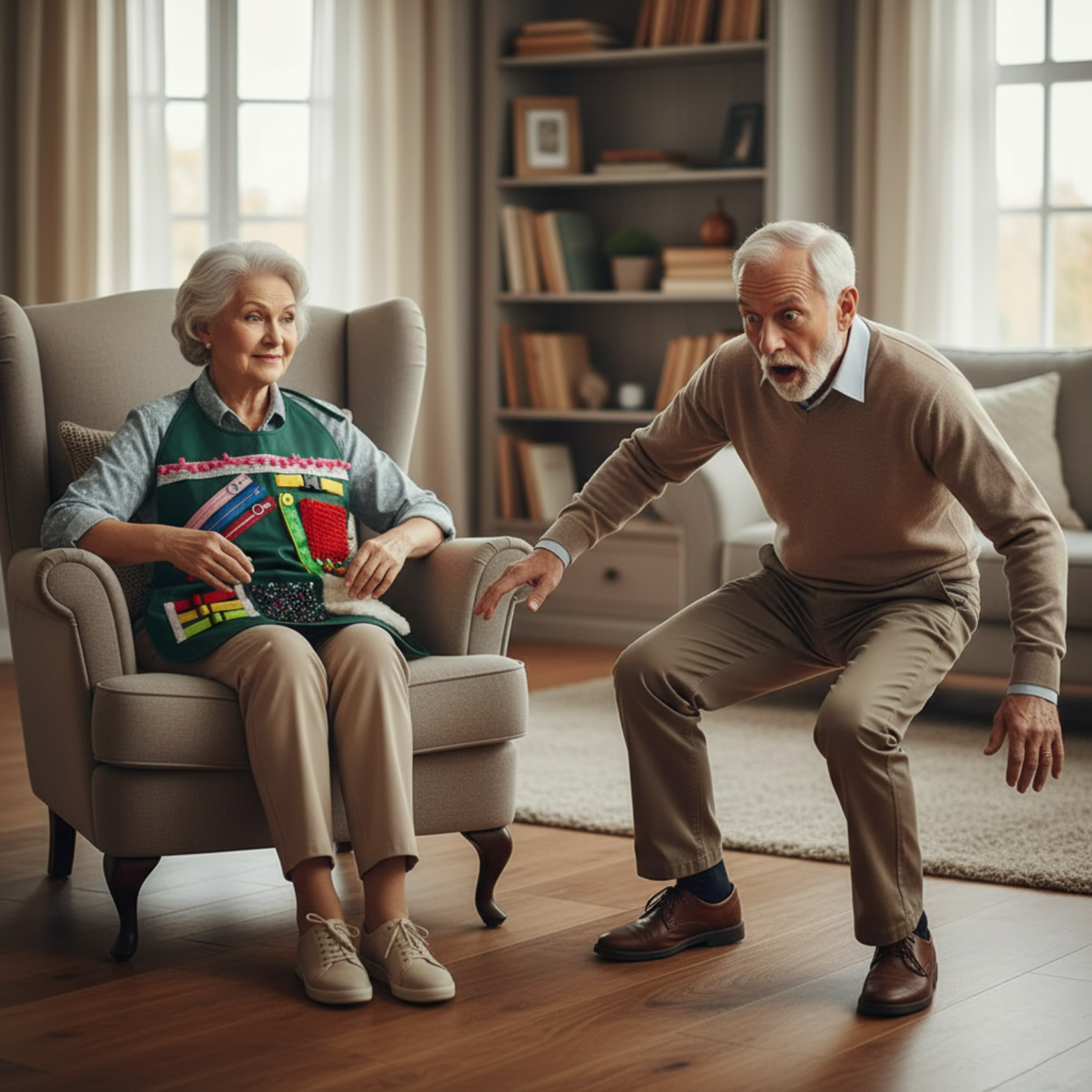 Delantal sensorial para residencia de mayores mimoria